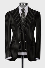 men-formal-suit-black-striped-peak-lapel-three-pieces-business-suits