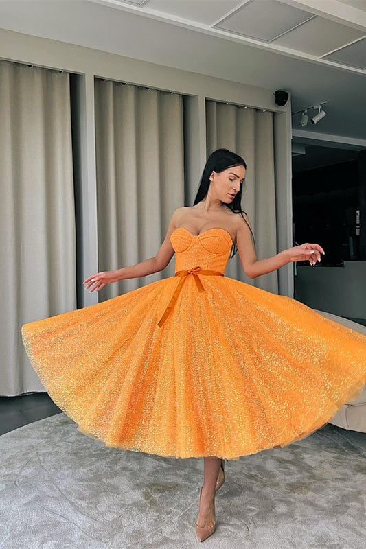 Fantasy Sleeveless Orange Evening Dress with Sash 27dress Fantasy Sleeveless Orange Evening Dress with Sash 27dress