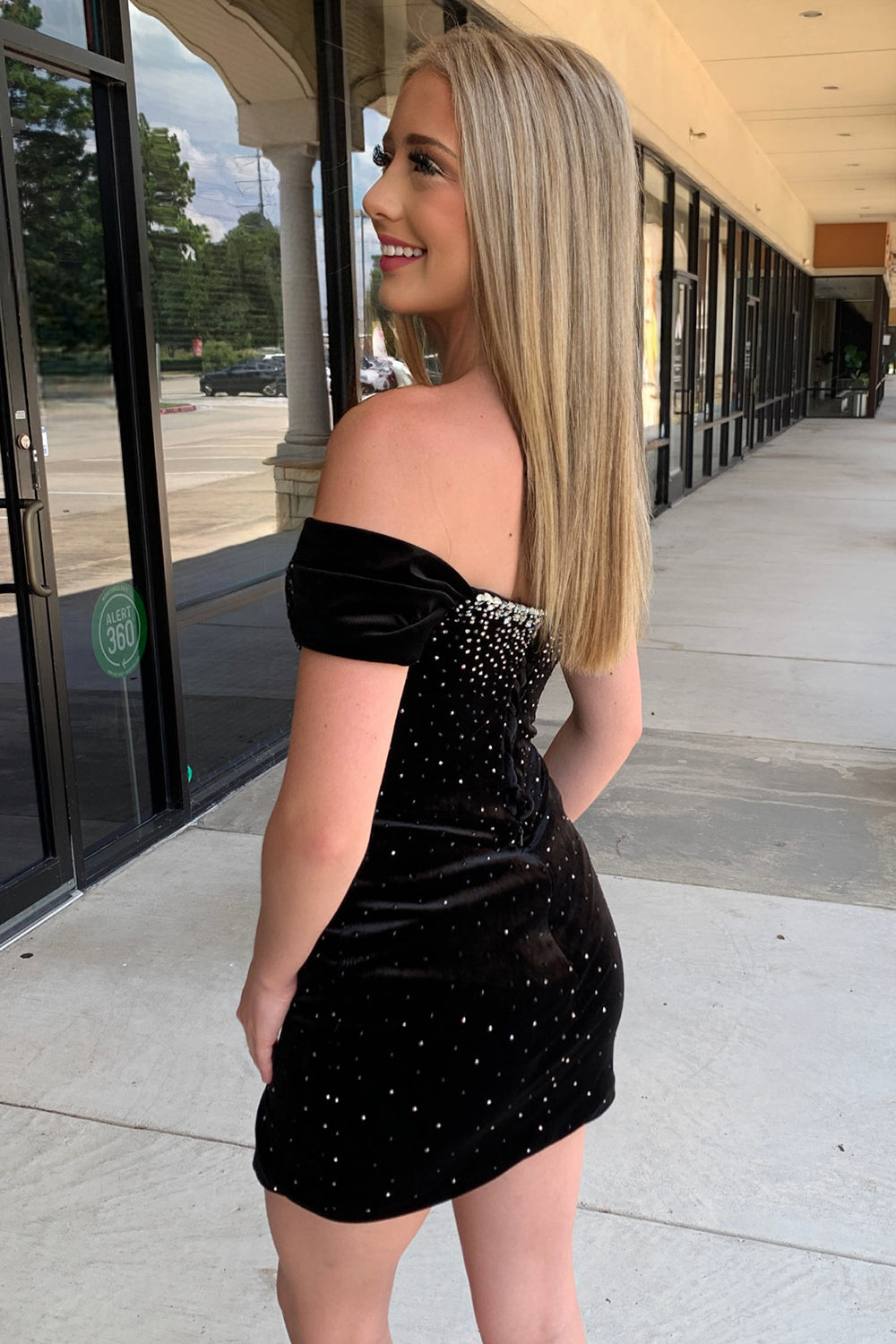 Sparkly Off the Shoulder Black Tight Short Homecoming Dress with Slit 27dress Sparkly Off the Shoulder Black Tight Short Homecoming Dress with Slit 27dress