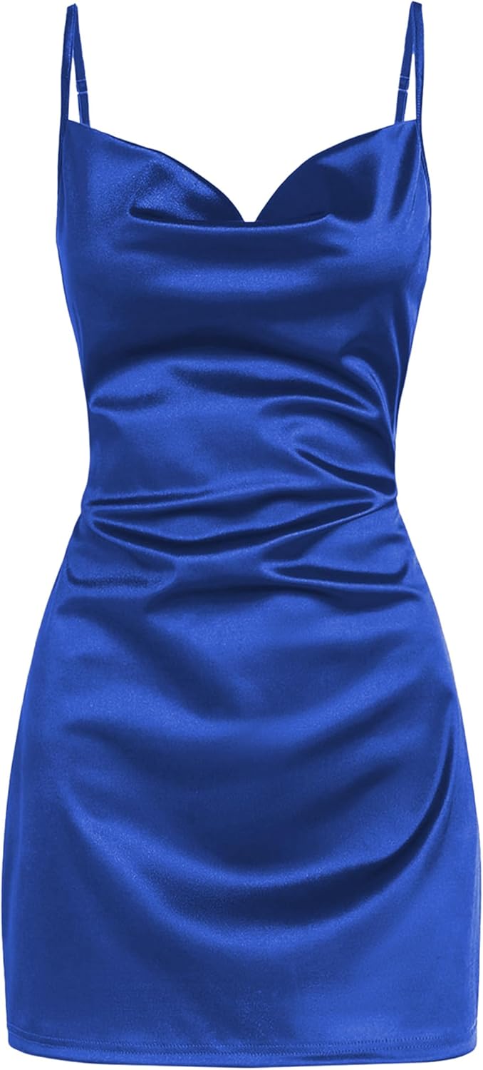 Sexy Royal Blue Sleeveless Spaghetti Strap Mini Homecoming Dress