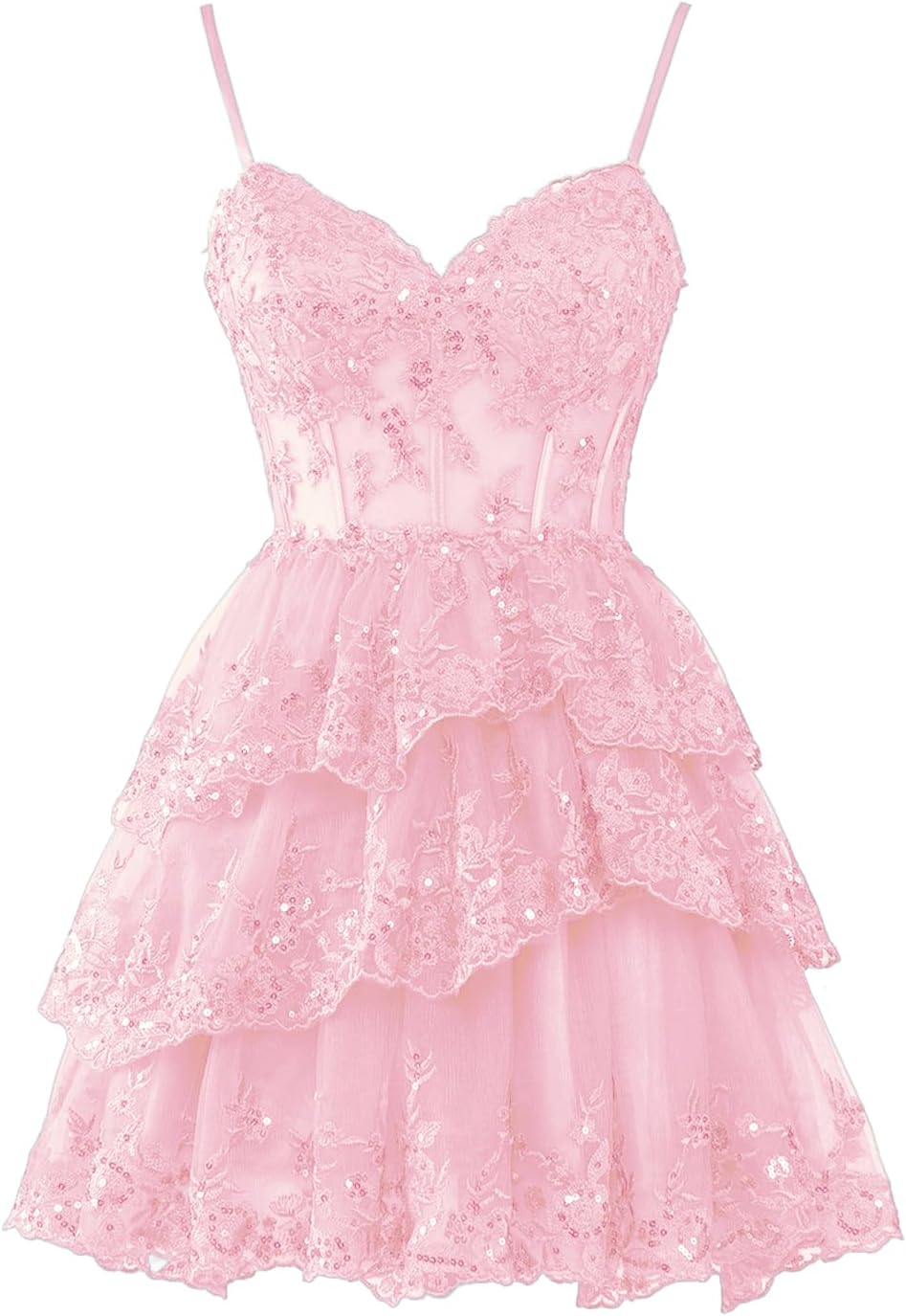 Black Sparkly Sweetheart Tulle Lace Homecoming Dress