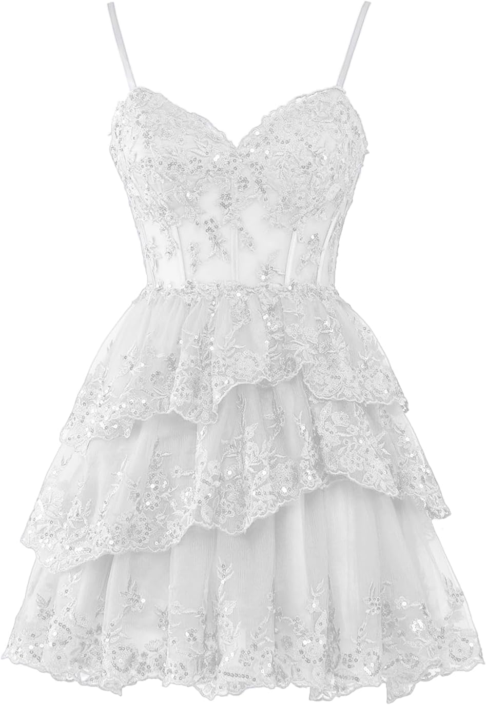 Black Sparkly Sweetheart Tulle Lace Homecoming Dress