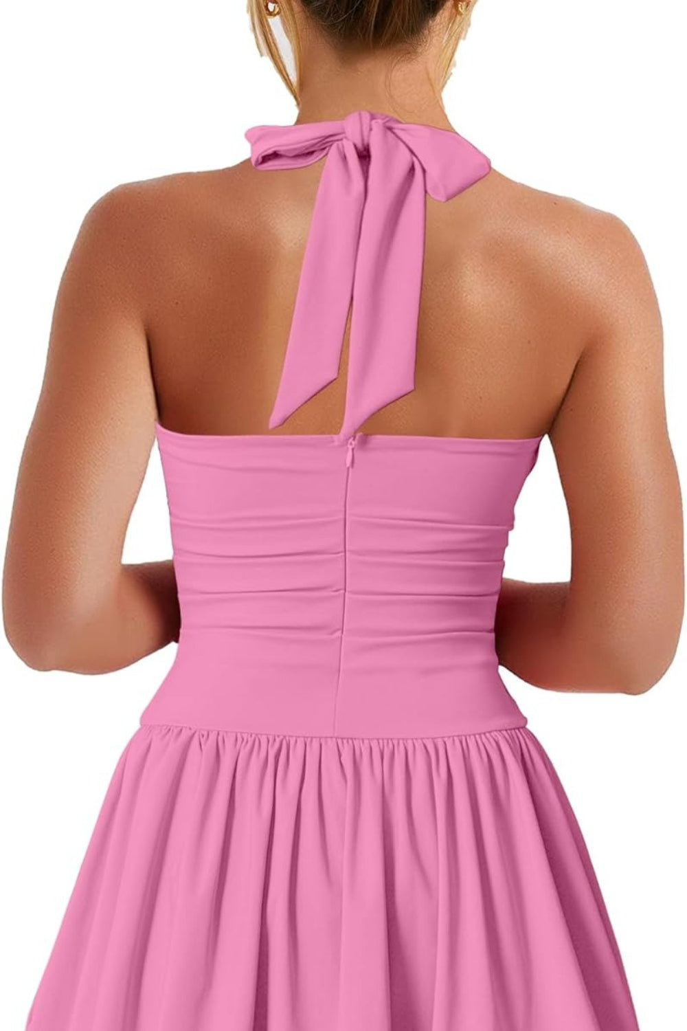 Sexy Black Sleeveless Halter Corset Mini Homecoming Dress
