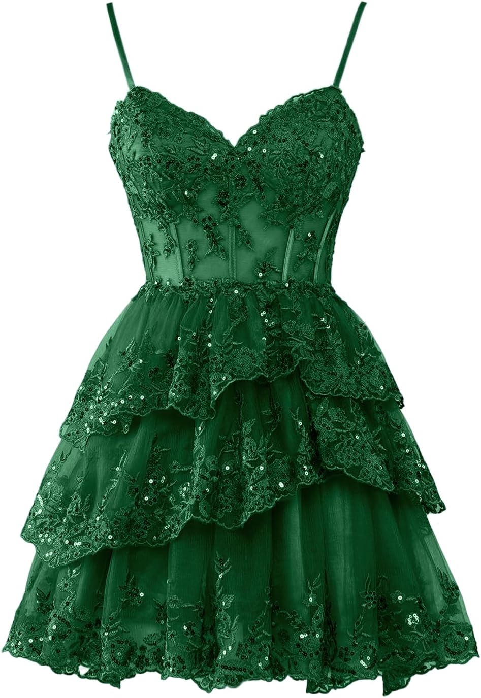 Black Sparkly Sweetheart Tulle Lace Homecoming Dress