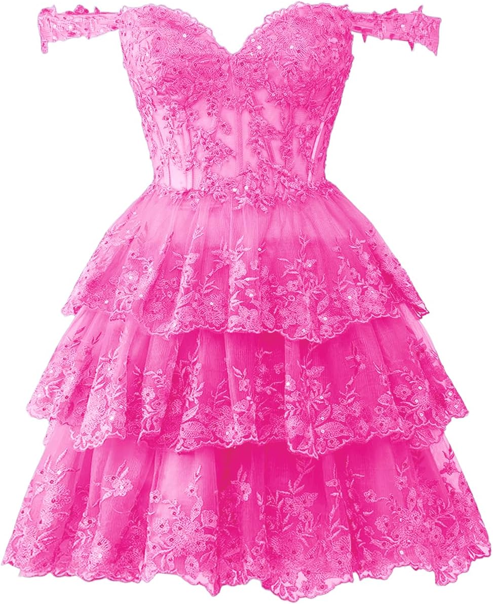 Black Sparkly Sweetheart Tulle Lace Homecoming Dress