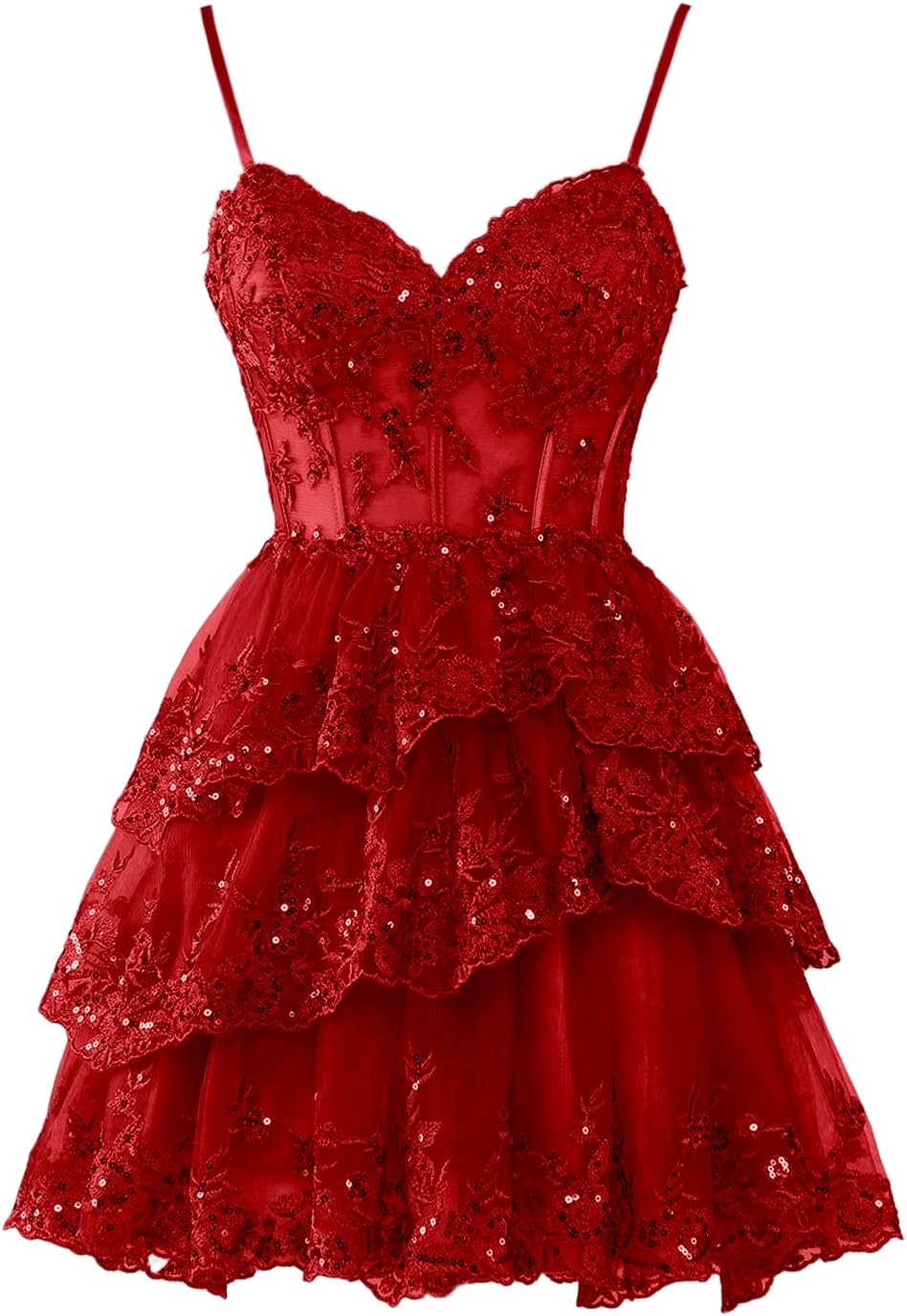 Black Sparkly Sweetheart Tulle Lace Homecoming Dress
