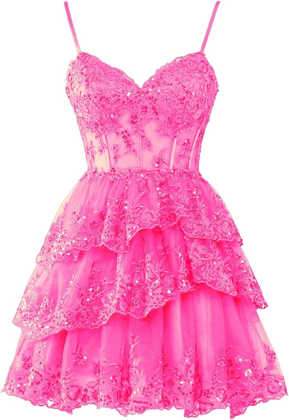 Black Sparkly Sweetheart Tulle Lace Homecoming Dress