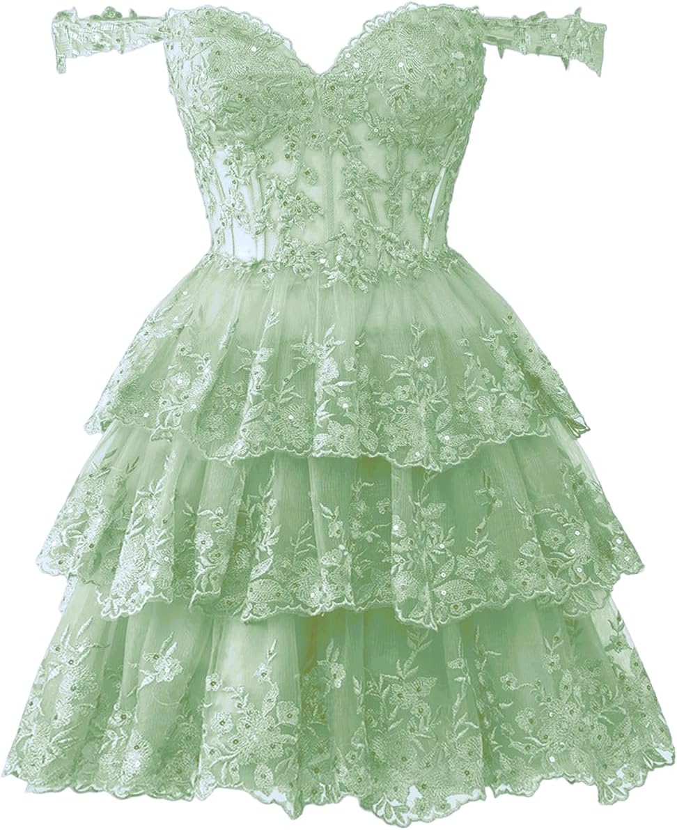 Black Sparkly Sweetheart Tulle Lace Homecoming Dress