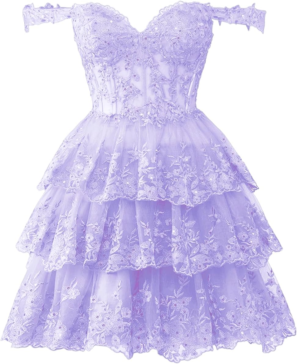Black Sparkly Sweetheart Tulle Lace Homecoming Dress