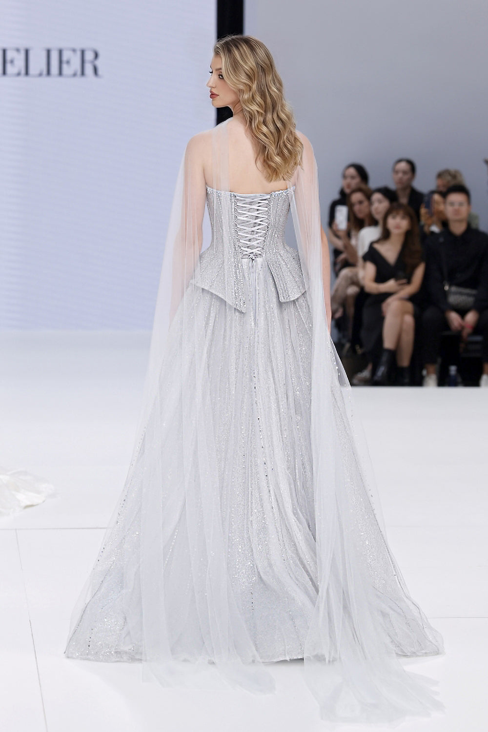 27Dress Elegant Sweetheart Tulle A-line Evening Dress with Rhinestones