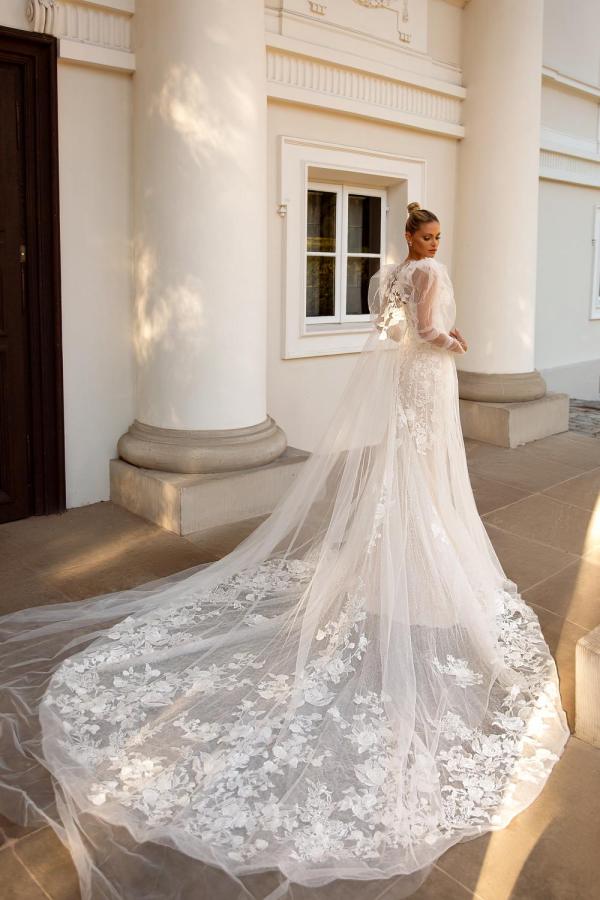 Elegant Mermaid Sweetheart Lace Tulle Long Wedding Dresses