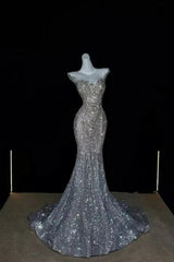 27Dress Sparkly Long Mermaid Sequin Evening Dress