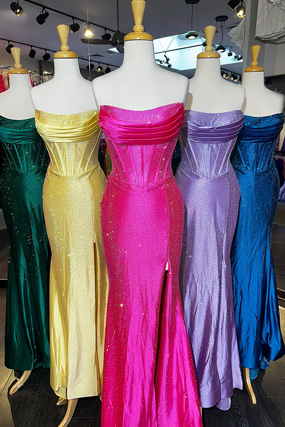 Strapless Mermaid Long Prom Dress with Slit Group