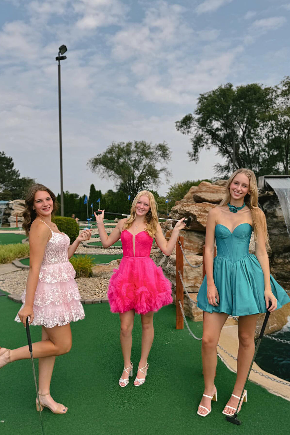 Sweetheart A-Line Homecoming Dress with Corset Bodice Group