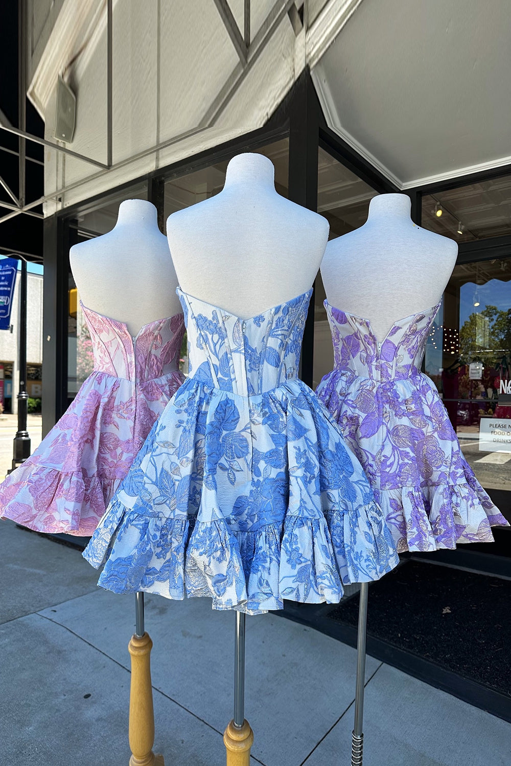 Sweetheart A-Line Homecoming Dress with Floral Details and Corset Bodice Group