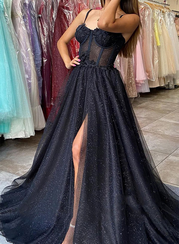 A-Line Sweetheart Prom Dress with Sweep Train and Appliques Lace 27dress A-Line Sweetheart Prom Dress with Sweep Train and Appliques Lace 27dress
