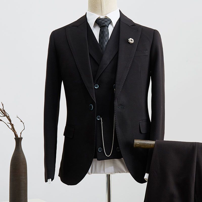 All Black 3 Pieces Slim Fit Custom Formal Menswear
