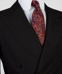 Black Double Breasted Peaked Lapel Business Men Suits