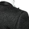 Jacquard Shawl Lapel Two Pieces Slim Fit Black Wedding Suits