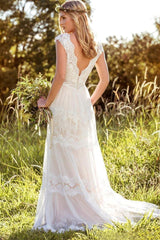Boho Sweetheart Empire Waist Lace Tulle A-line Wedding Dress From 27dress