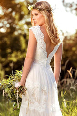 Boho Sweetheart Empire Waist Lace Tulle A-line Wedding Dress From 27dress