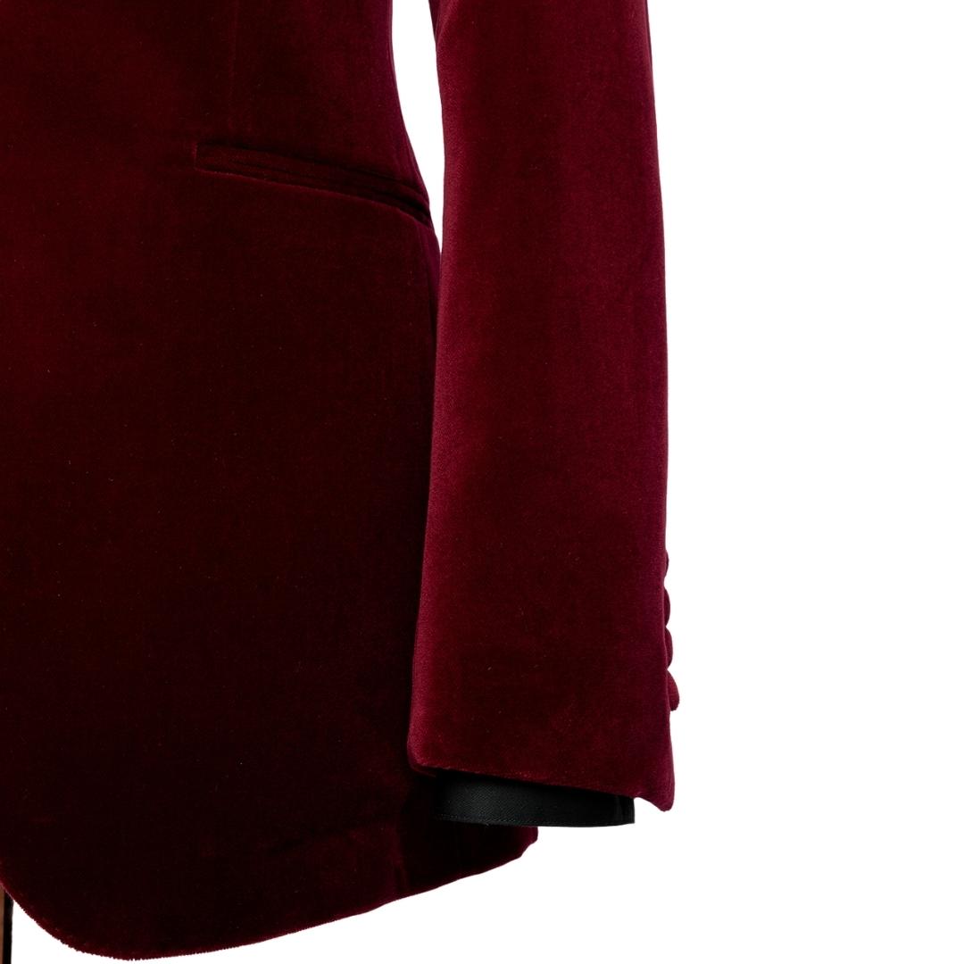 Shawl Lapel Two Pieces New Arrival Burgundy Wedding Suits