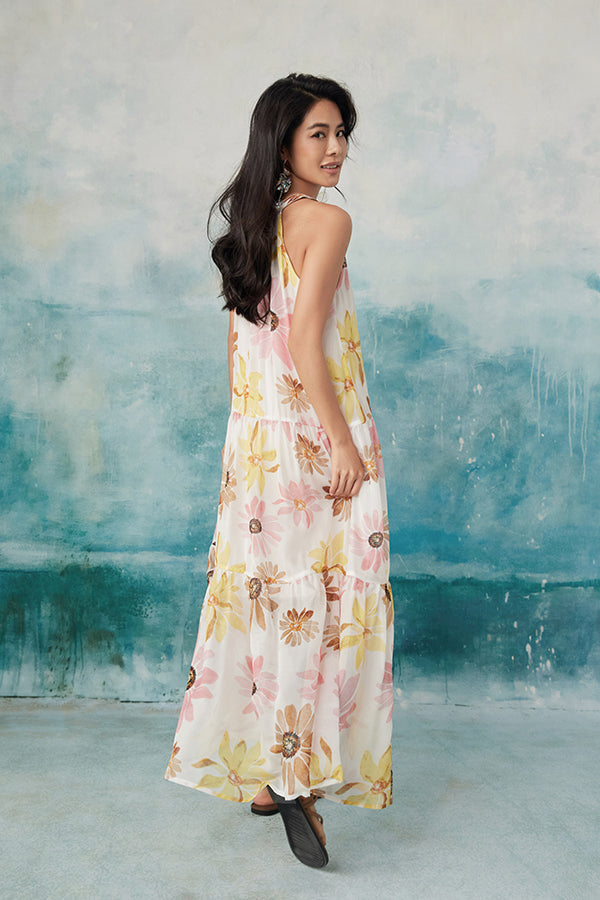 27Dress Charming Floral Halter Sleeveless A-line Dresses