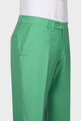 Charming Shawl Lapel Double Breasted Green Prom Suits