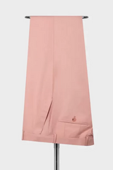 Charming Nude Peaked Lapel Double Breasted Pink Prom Suits