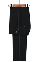 Chic Sequins Shawl Lapel Three Pieces Black Wedding Suits