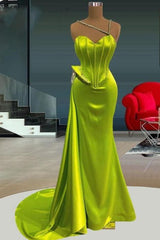 Chic Mermaid Sweetheart Sleeveless Prom Dress Long Beadings With Ruffles