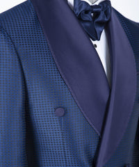 Chic Two Pieces Double Breasted Shawl Lapel Navy Wedding Suits