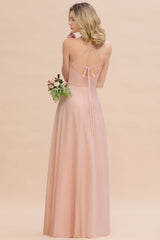 Chic Straps Sleeveless Chiffon Affordable Bridesmaid Dresses with Ruffle-27dress