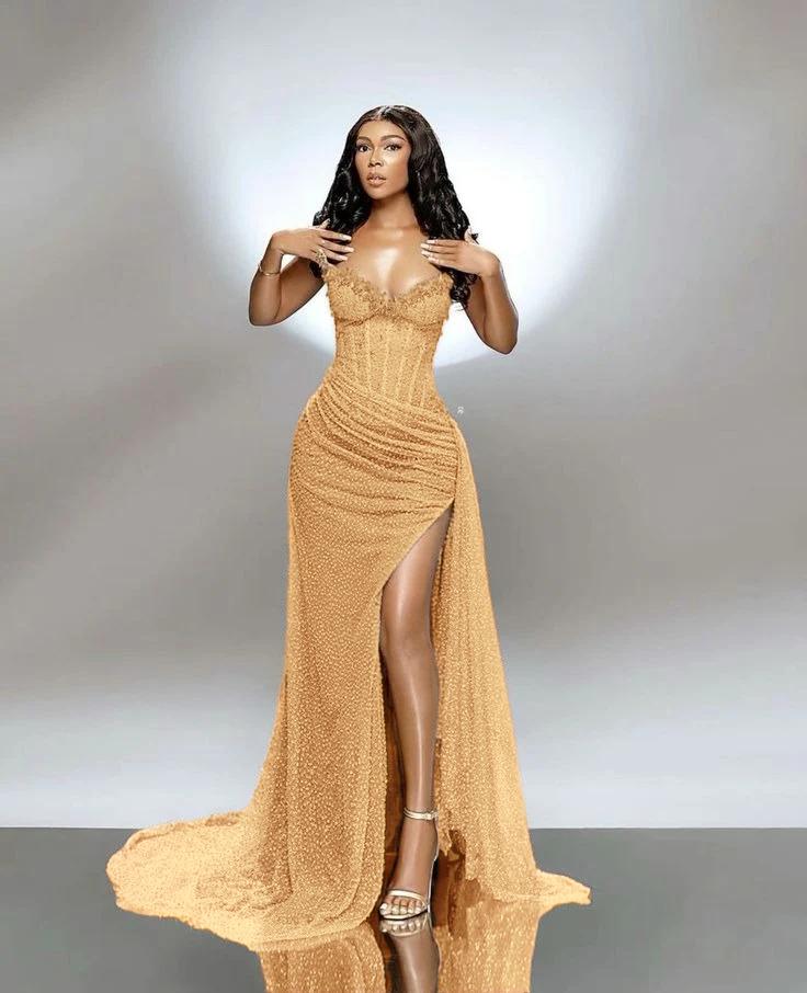 Chic Sweetheart Mermaid Sequined Long Prom Dress with Beaded-27dress