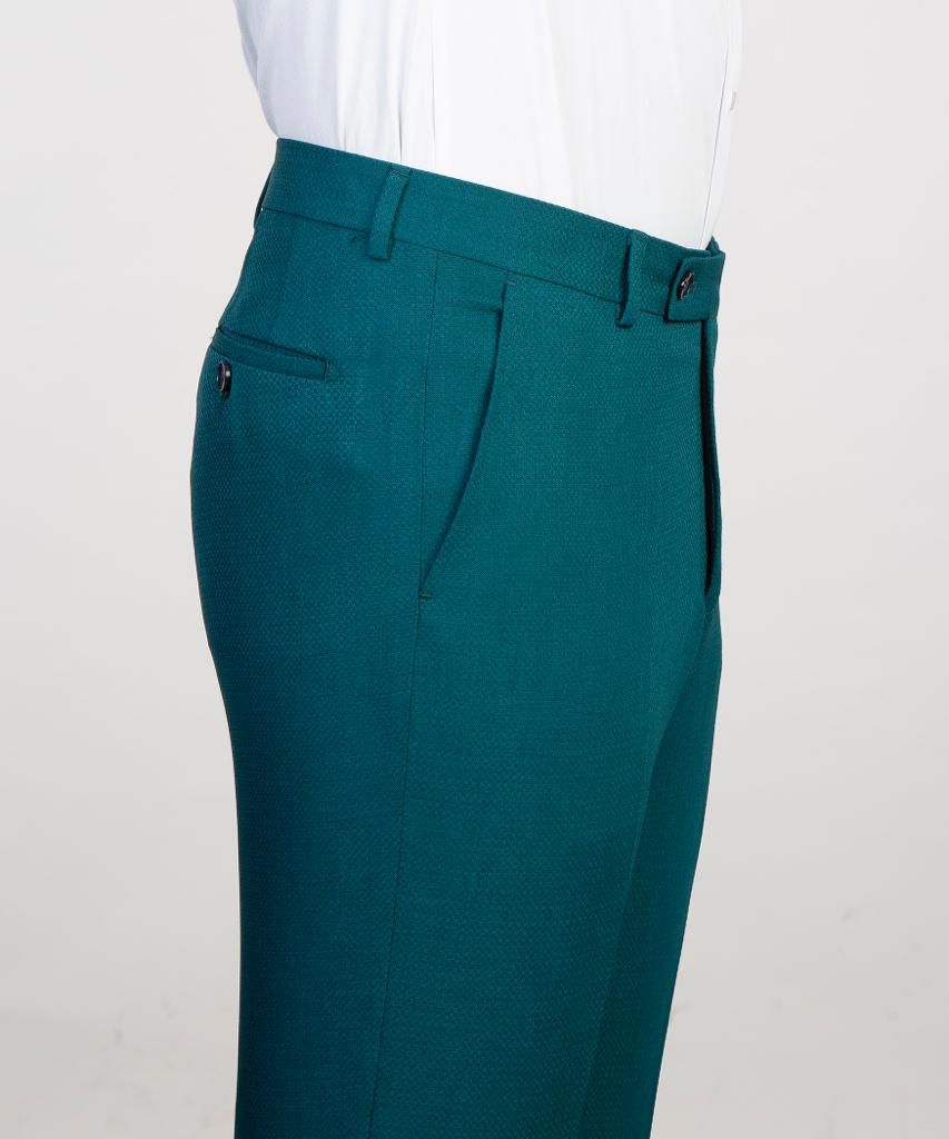 Chic Notched Lapel Two Pieces Teal Blue Prom Suits