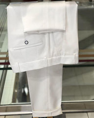 Chic Notched Lapel Three Pieces Plaid White Prom Suits