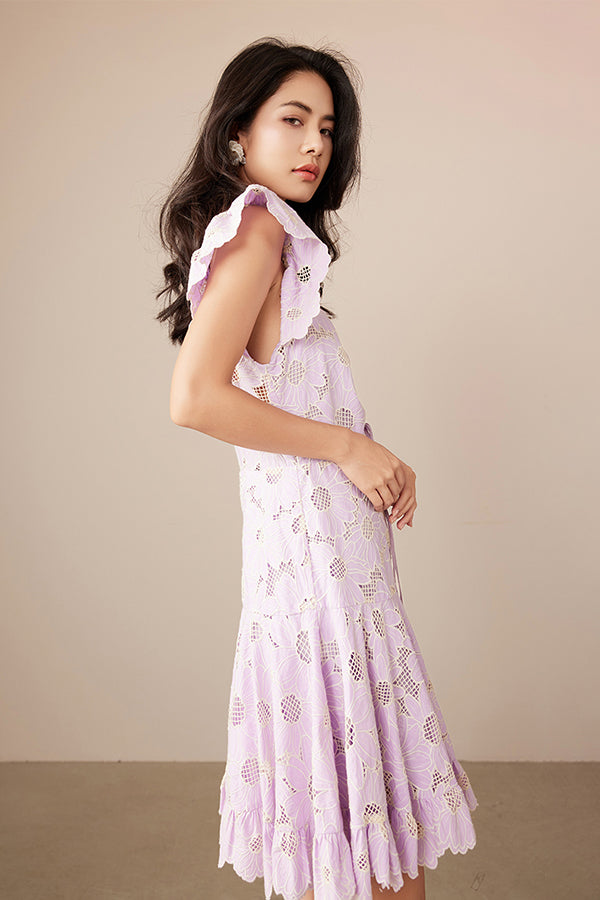 27Dress Cute Ivpry Cap Sleeves V-neck Short Lace Dresses