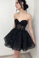 Cute Mini Sweetheart A-line Sequined Wedding Dress-27dress