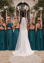 Dark Green Multiple A-Line Bridesmaid Dresses-27dress