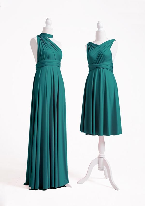 Dark Green Multiple A-Line Bridesmaid Dresses-27dress