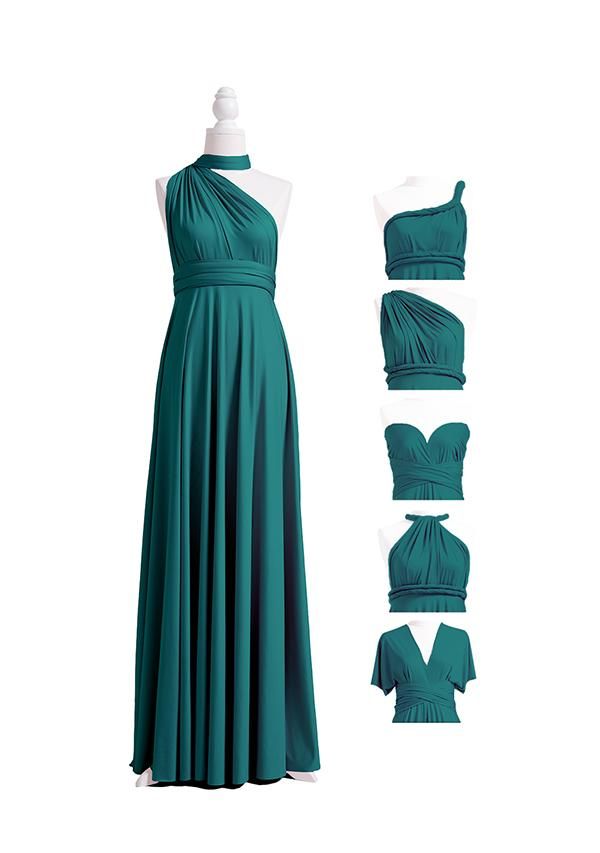 Dark Green Multiple A-Line Bridesmaid Dresses-27dress