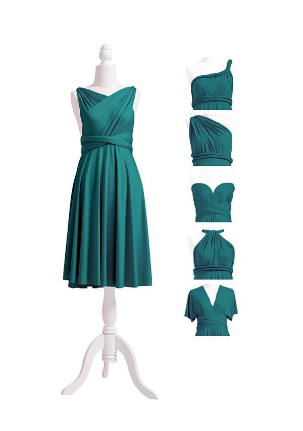 Dark Green Multiple A-Line Bridesmaid Dresses-27dress
