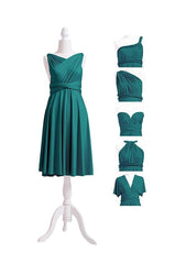 Dark Green Multiple A-Line Bridesmaid Dresses-27dress