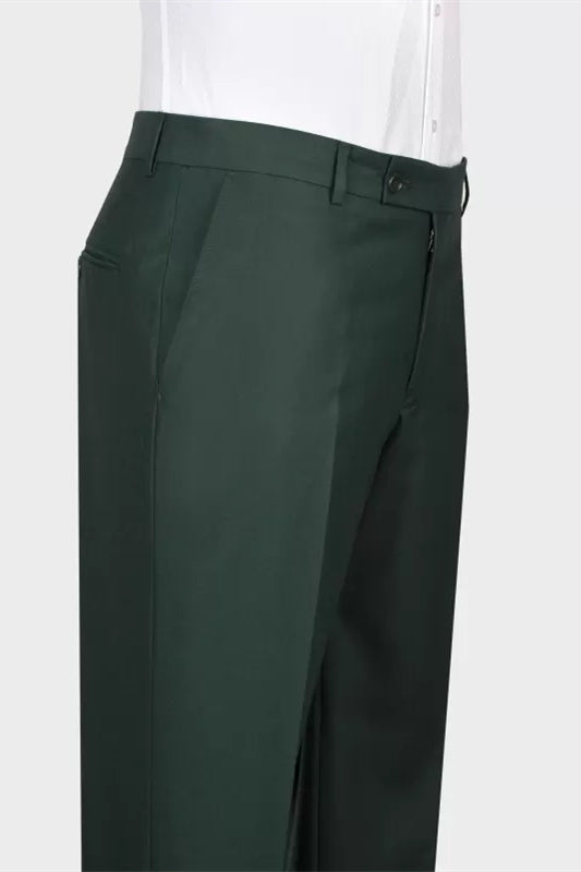 Dark Shawl Lapel Double Breasted Green Wedding Suits
