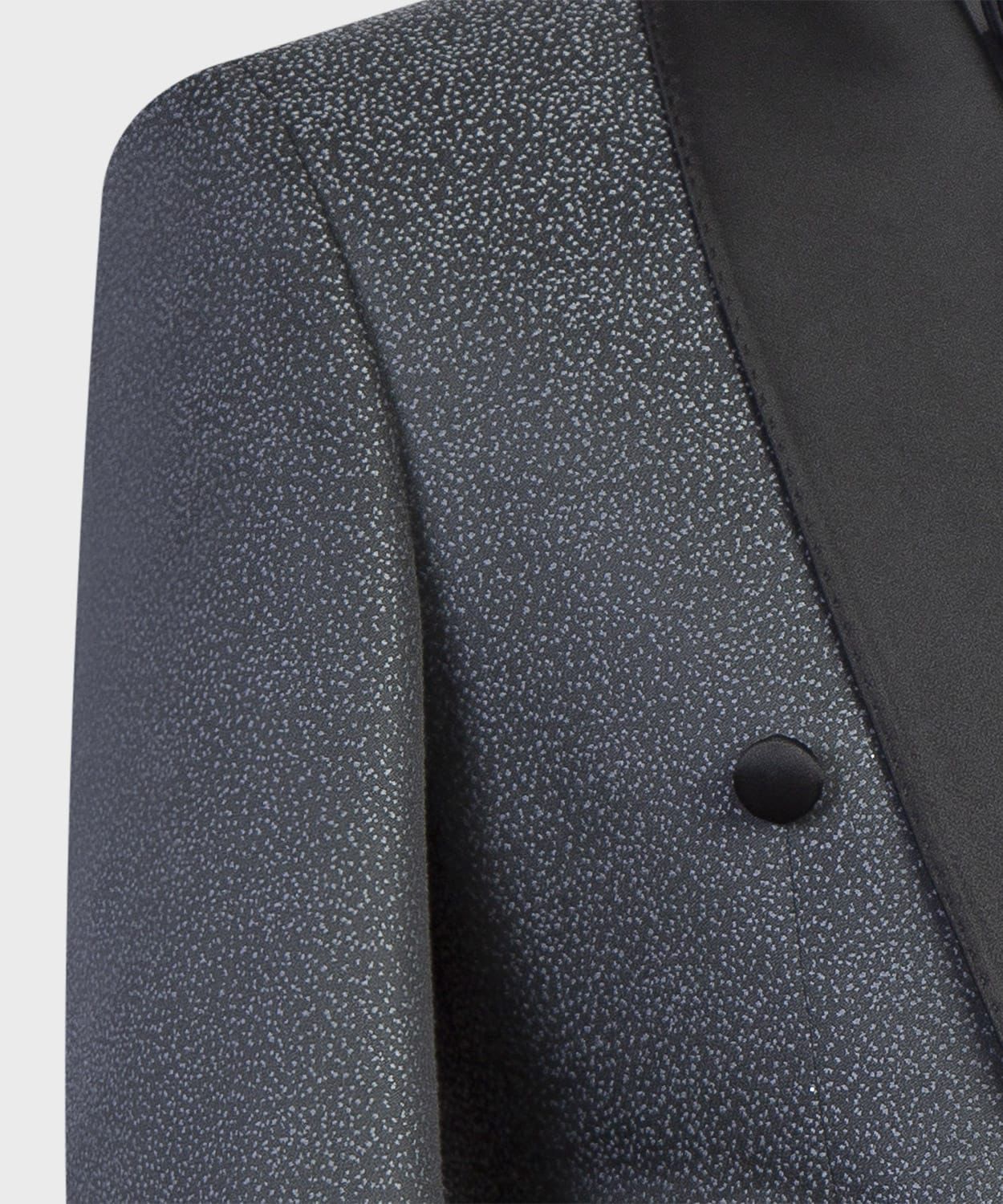 Dark Grey Double Breasted Shawl Lapel Best Fitted Men Business Suits