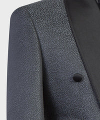 Dark Grey Double Breasted Shawl Lapel Best Fitted Men Business Suits