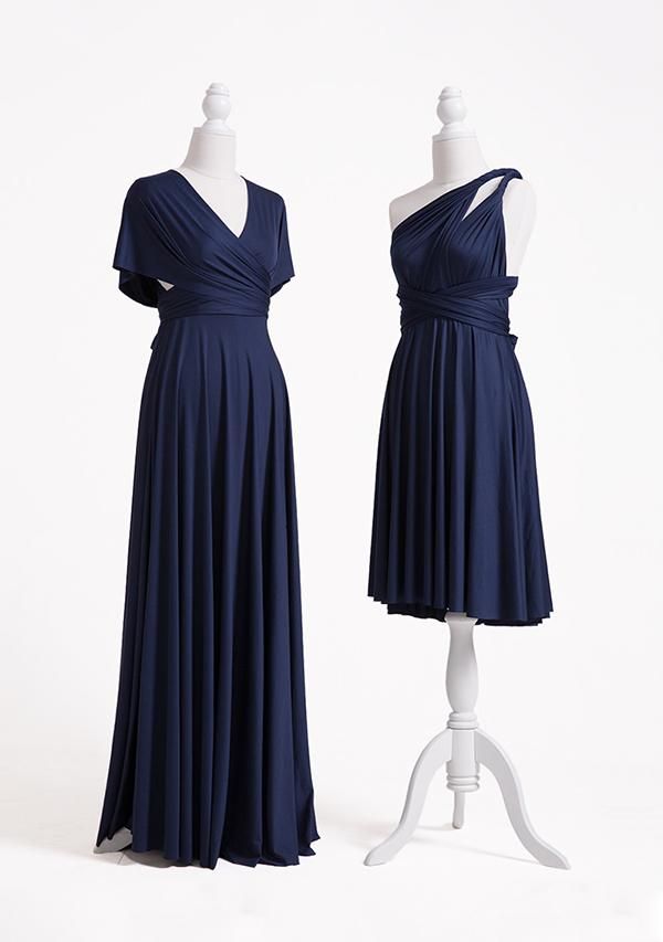 Dark Navy Multiway Ruffles Infinity A-Line Bridesmaid Dresses-27dress