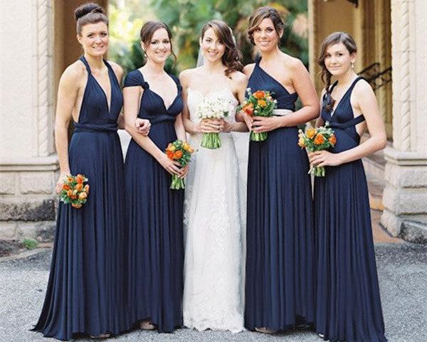 Dark Navy Multiway Ruffles Infinity A-Line Bridesmaid Dresses-27dress