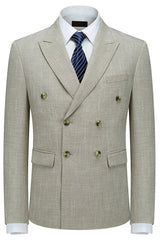 Double Breasted Plaid Men Suits For Business