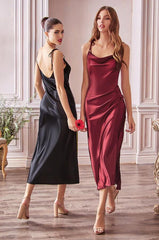 Dusty Sage Spaghetti-Straps Bridesmaid Dress Online-27Dress